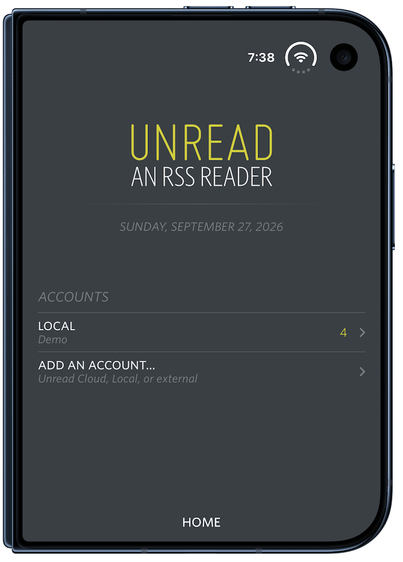 Unread home screen on a closed iPhone Duo